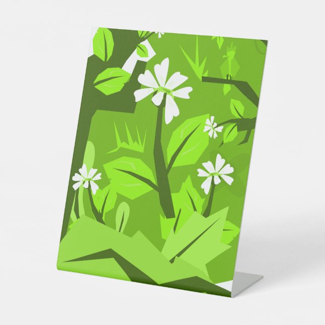 Expositor En L Letrero de pedestal (Anverso)