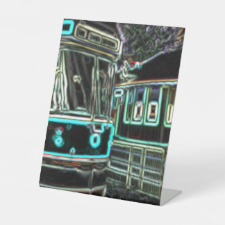 Expositor En L Letrero de pedestal CLRV Neon en stn 20cmx25cm