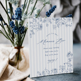 Expositor En L Letrero de pedestal de acrílico para bar de mimosa