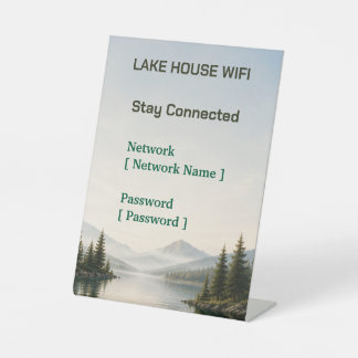 Expositor En L Letrero de pedestal de Airbnb WiFi Casa de Lago Rú