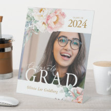 Letrero de pedestal de graduación personalizado fl