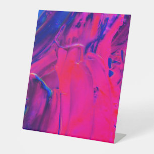 Expositor En L Letrero de pedestal de plástico de 10"X12"