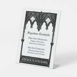 Expositor En L Letrero de pedestal para cócteles exclusivos