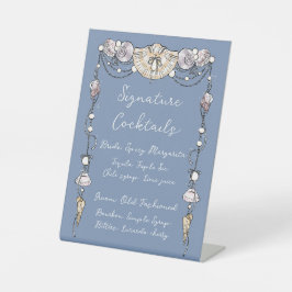 Expositor En L Letrero de pedestal para cócteles exclusivos