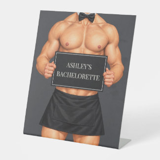 Expositor En L Letrero de pedestal para despedida de soltera con