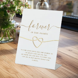 Expositor En L Letrero de pedestal para mesa conmemorativa de bod