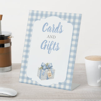 Expositor En L Letrero de pedestal para tarjetas y regalos de cua