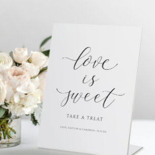 Expositor En L Letrero de Postres de Boda El Amor es Dulce Bufet