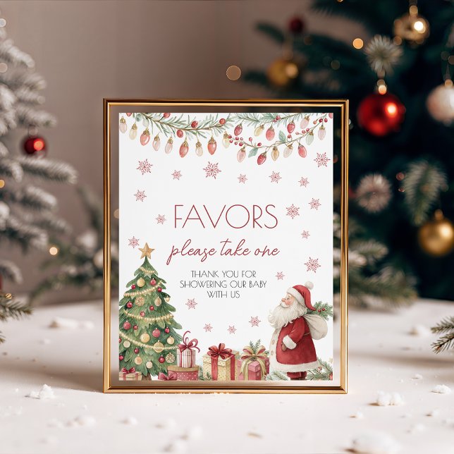 Expositor En L Letrero de Recuerdos de Baby Shower de Navidad (Subido por el creador)