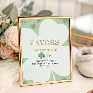 Expositor En L Letrero de Recuerdos de Baby Shower Suerte