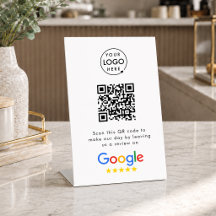 Letrero de reseñas de Google para mesa | pedestal