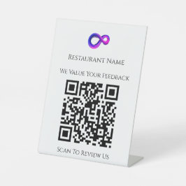 Expositor En L Letrero de retroalimentación del cliente QR