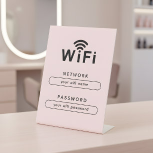 Expositor En L Letrero de tabla de inicio de sesión de WiFi para 