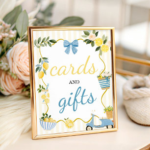 Expositor En L Letrero de tarjetas y regalos Ciao Baby Lemon