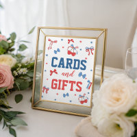 Letrero de tarjetas y regalos de arcos All America