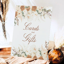 Expositor En L Letrero de tarjetas y regalos de flores de terraco