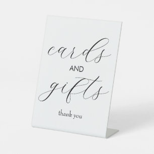 Expositor En L Letrero de tarjetas y regalos minimalista, Mesa de