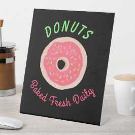 Expositor En L Letrero de tienda de donas falso neón horneadas fr