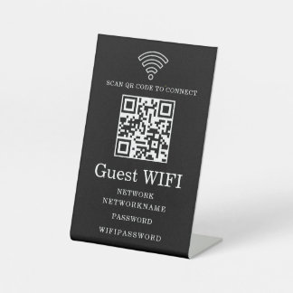 Expositor En L Letrero de Wifi para Invitados