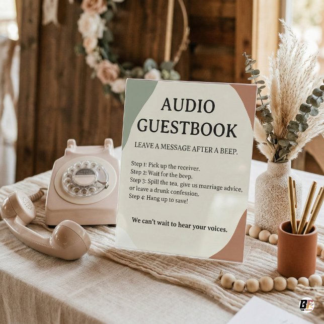 Expositor En L Letrero divertido para libro de visitas de audio,  (Subido por el creador)