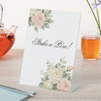 Expositor En L Letrero Minimalista de Eucalipto para Mesa de Boda