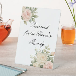 Expositor En L Letrero Minimalista de Eucalipto para Mesa de Boda