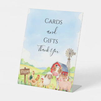 Expositor En L Letrero para mesa de baby shower de animales de gr