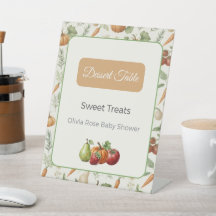 Letrero para mesa de postres para baby shower en e