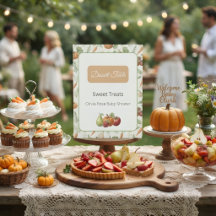 Letrero para mesa de postres para baby shower en e