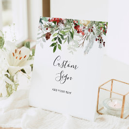 Expositor En L Letrero personalizado de hoja perenne