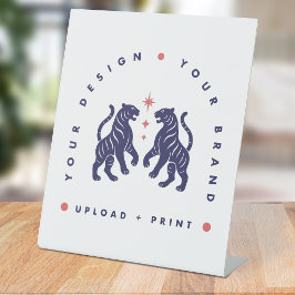 Expositor En L Letrero personalizado de mesa | Subir diseño de le