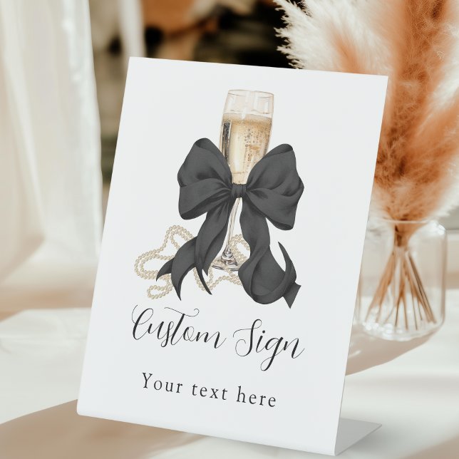 Expositor En L Letrero personalizado para despedida de soltera co (Pearls and Prosecco bridal shower custom sign for decoration)