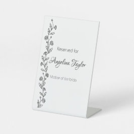 Expositor En L Letreros de mesa modernos de margarita para boda