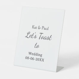 Expositor En L Let's toast to wedding add name date simple couple