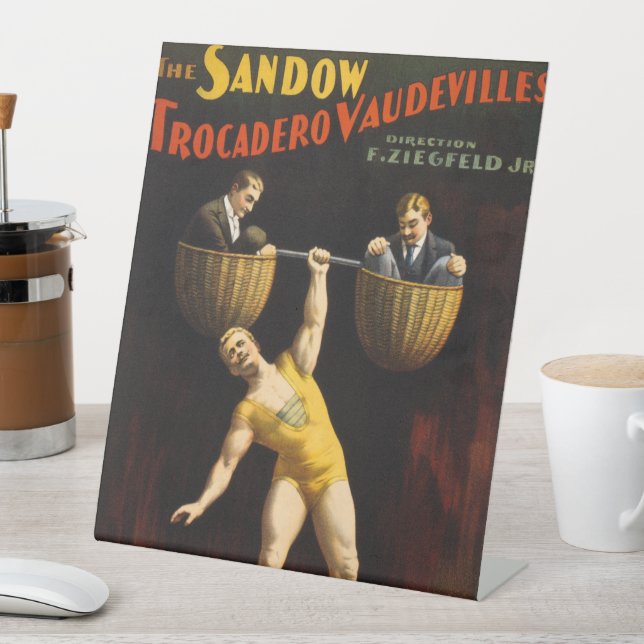 Expositor En L Levantador de pesas Eugen Sandow Vaudeville (In Situ)