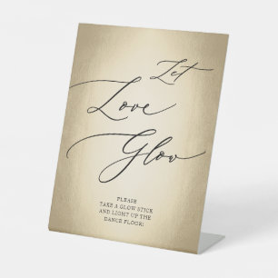 Expositor En L Leyenda de caligrafía oro deja que el amor se resp