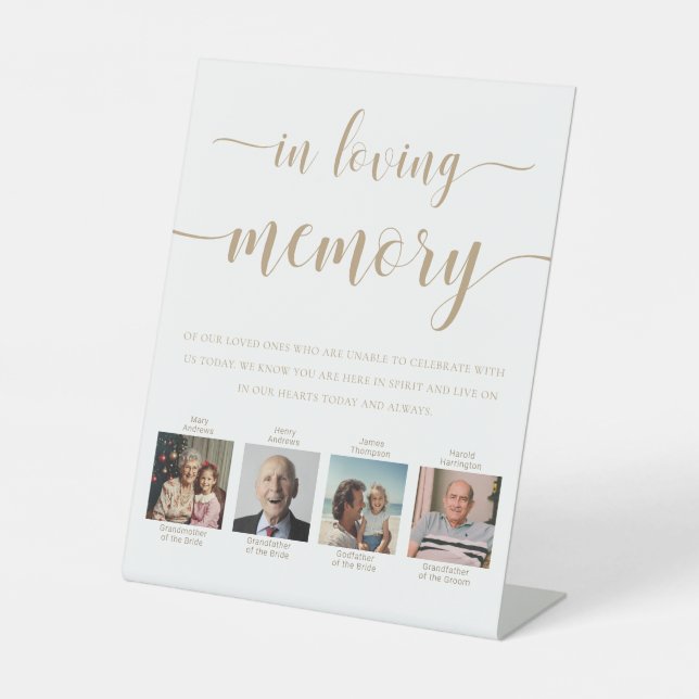 Expositor En L Leyton Gold Photo In Love Memory Boda (Anverso)