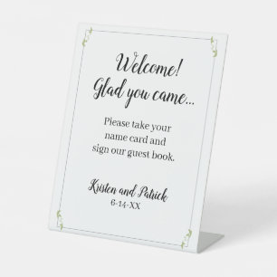 Expositor En L Libro de firmas de bienvenida para boda clásico
