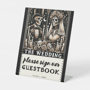 Expositor En L Libro de firmas de boda de esqueletos de Tarot Nov