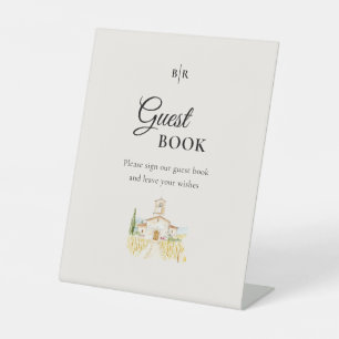 Expositor En L Libro de Firmas de Boda de Toscana