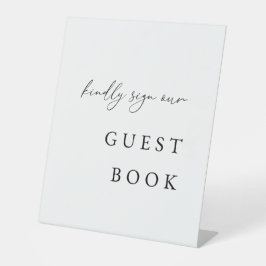 Expositor En L Libro de Firmas de Boda Elegante | Por Favor Firme