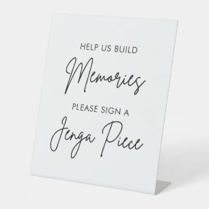 Expositor En L Libro de firmas Jenga para boda