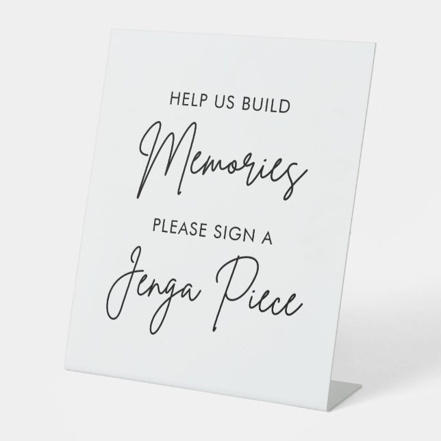Expositor En L Libro de firmas Jenga para boda (Anverso)