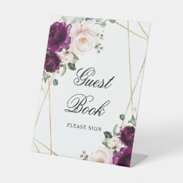 Expositor En L Libro de firmas para invitados de la ducha de novi