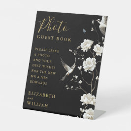 Expositor En L Libro de fotografías de Chinoiserie en negro y oro