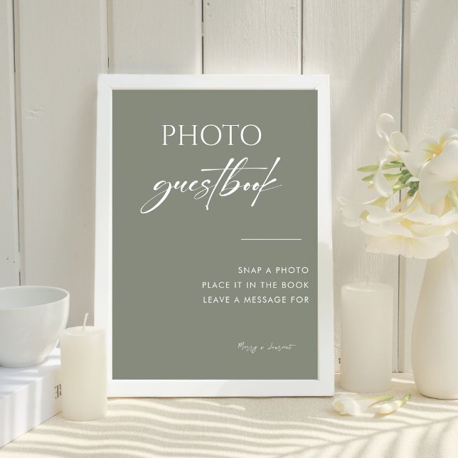 Expositor En L Libro de fotografías del Boda de caligrafía verde  (Subido por el creador)