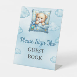Expositor En L Libro de invitados Baby Shower Oh Baby Pillow Tedd