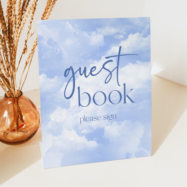 Expositor En L Libro de invitados Blue Sparkly Clouds (Subido por el creador)