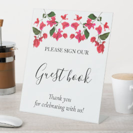 Expositor En L Libro de invitados Bright Bougainvillea Pedestal R