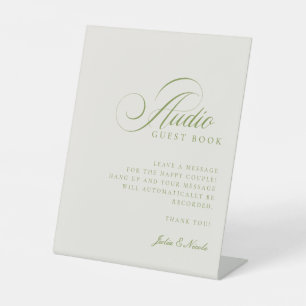 Expositor En L Libro de invitados de audio de boda con letrero Cl